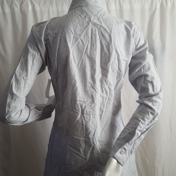 Sam Edelman Blue Striped Chemise with Red Floral Embroidery - Picture 6 of 7